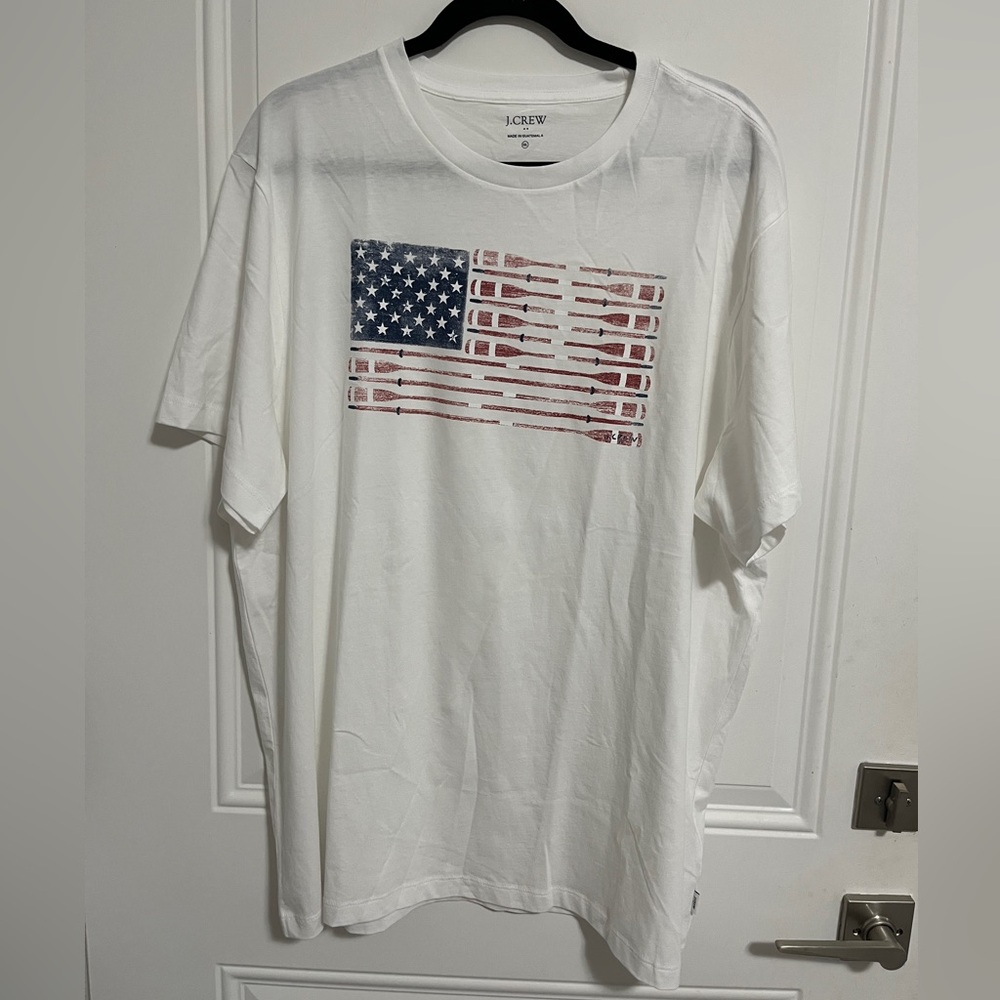 NWT - J. Crew “US Flag” Adult Short Sleeve Tee - Men XXL/Women 3XL